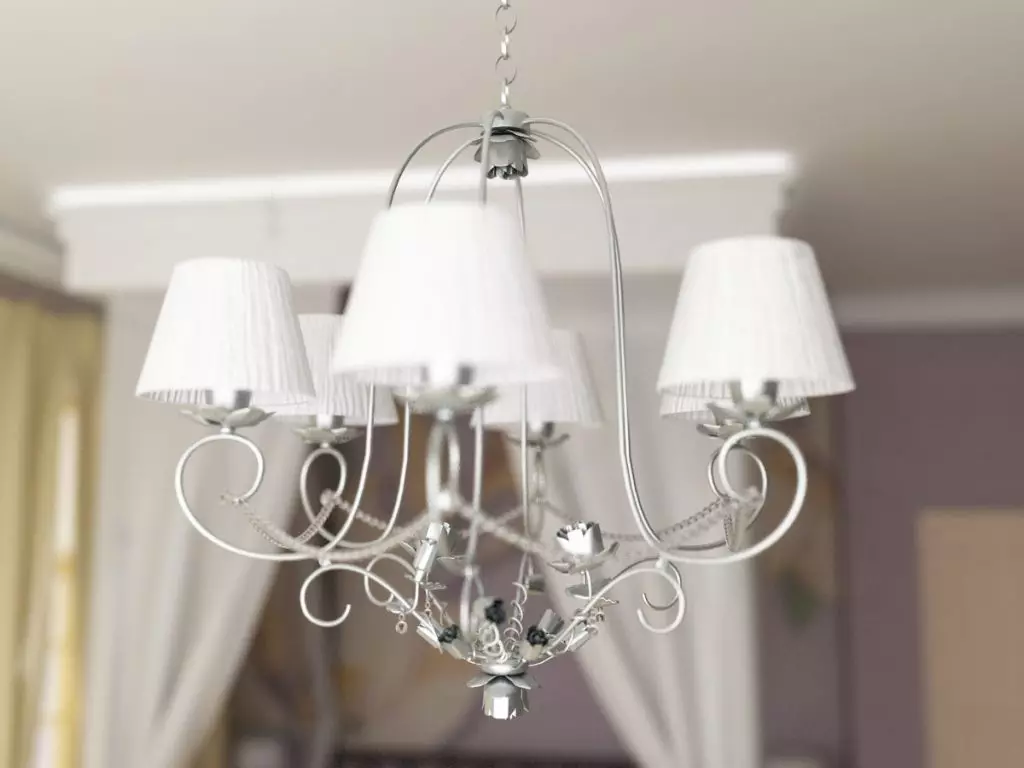 Chandelier ni iyẹwu iyẹwu