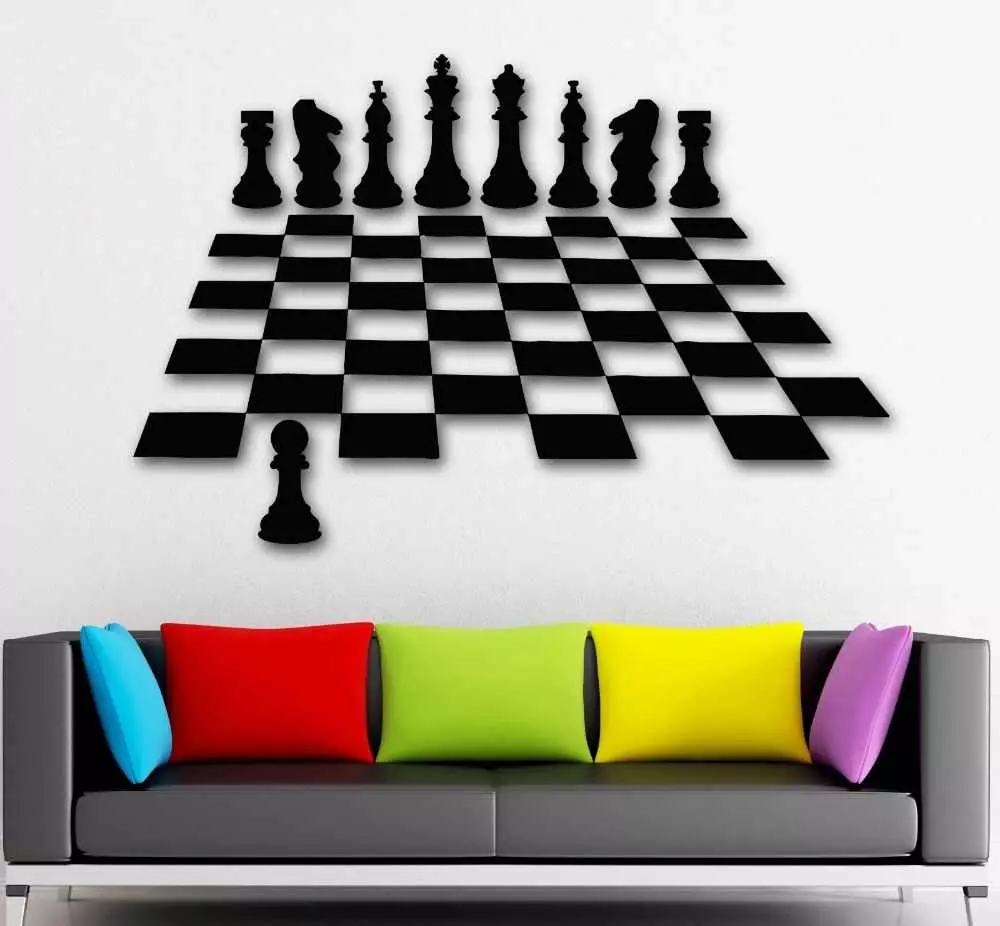 داخلي ۾ هڪ شطرنج بورڊ جو تخليقي استعمال
