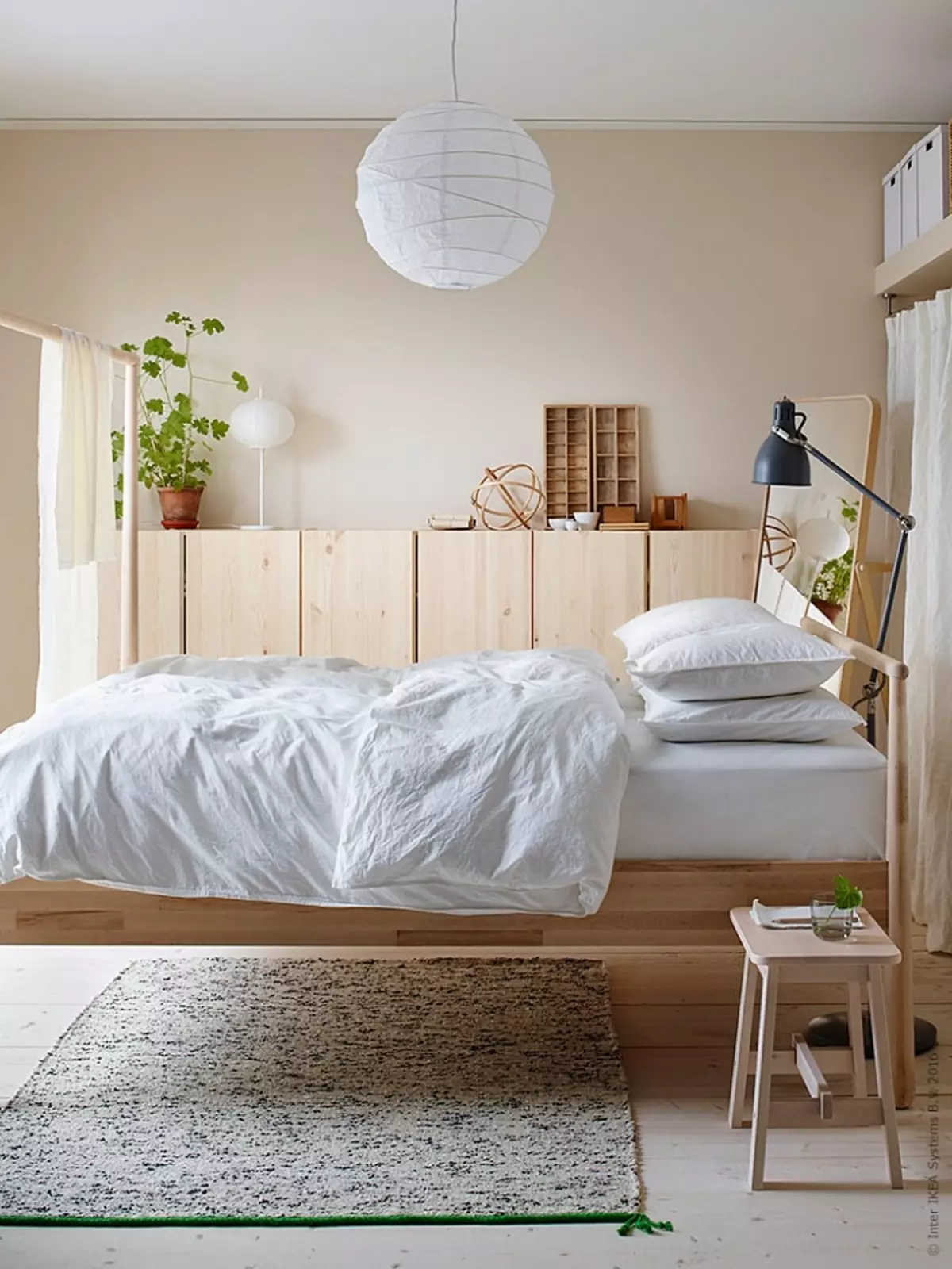 Дизайн спальни с мебелью из икеа