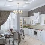 Dzīvojamās istabas virtuves dizains 15 kv M un pareiza mēbeļu izvietošana [Foto un video]