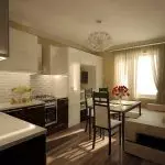 Design da cozinha da sala de 15 m² e a colocação correta de móveis [foto e vídeo]