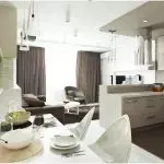 Проектиране на кухнята на дневната от 15 кв.м и правилното поставяне на мебели [снимка и видео]