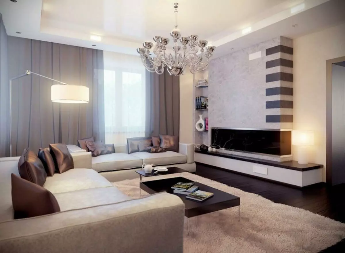 Opciones de diseño de habitación original y elegante en el apartamento.