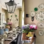 Decoratieve platen in het keukenbinnenland