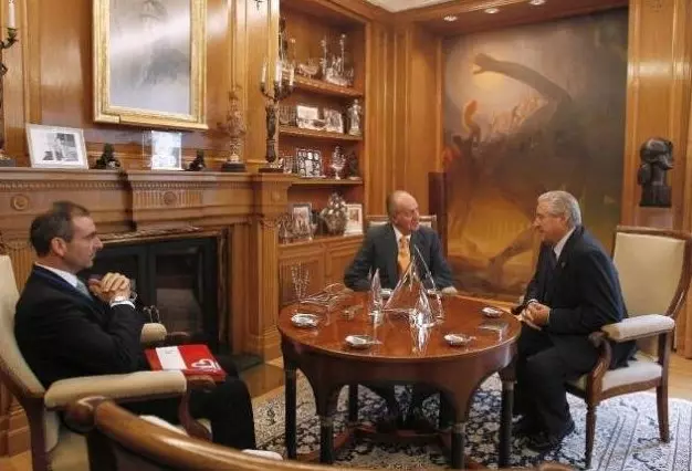 Visió general de l'interior del rei d'Espanya Juan Carlos