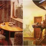 Wohnung Valery Leontiev in Moskau: Drucken Leopard im Inneren