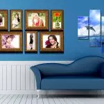 5 duvarda fotoğraf çerçeveleri yapmak için orijinal seçenek