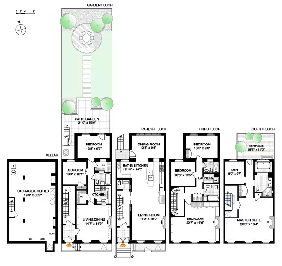 Дизайн на къщата на Itan Hawk в Ню Йорк [$ 6.5 милиона]: 6 спални и 4 бани