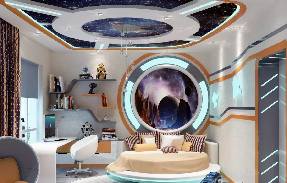 Mama, tai yra erdvė!: Vaikų kambarys kosminiu stiliumi