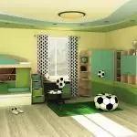 Pappa sønn fotballspiller!: Fotball temaer i interiøret i rommet