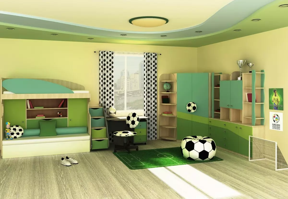 Тато Син фудбалер!: Фудбалски теми во внатрешноста на собата