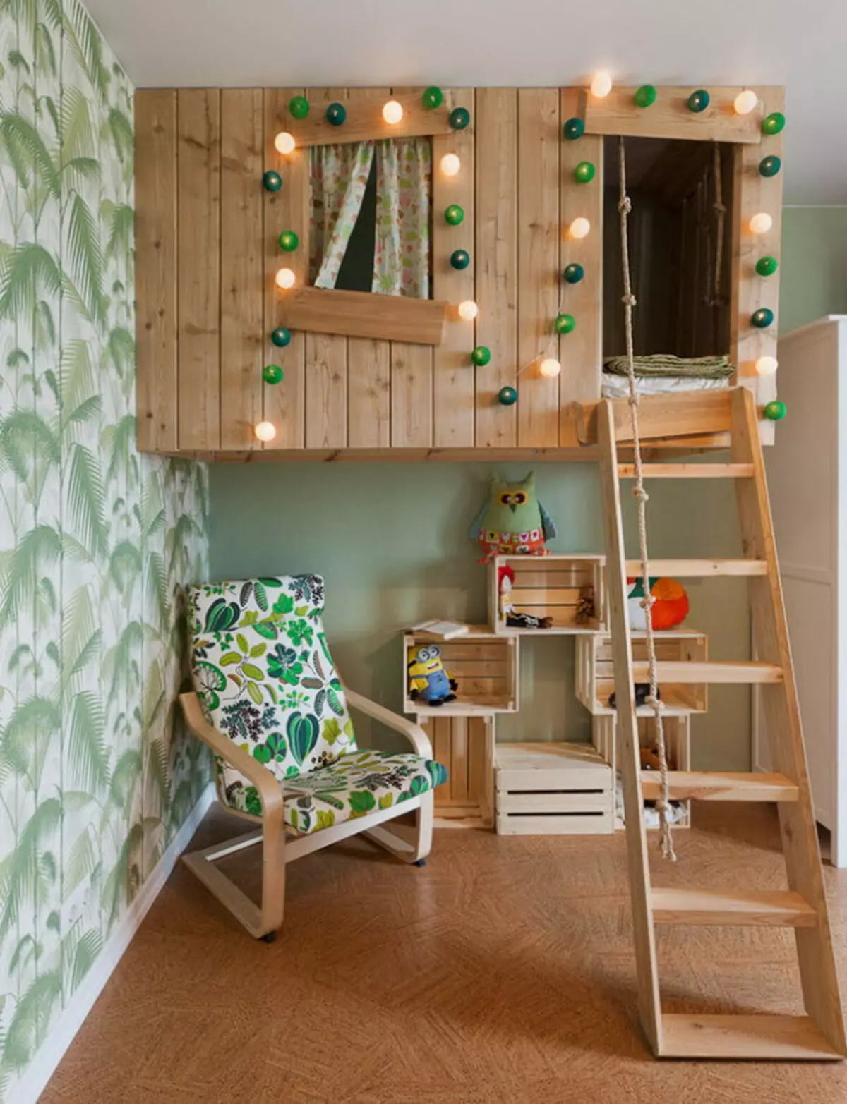 Kuća na drvetu za dijete u sobi: je li moguće? I kako?