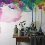 Tường màu nước - Trang trí nhà độc đáo