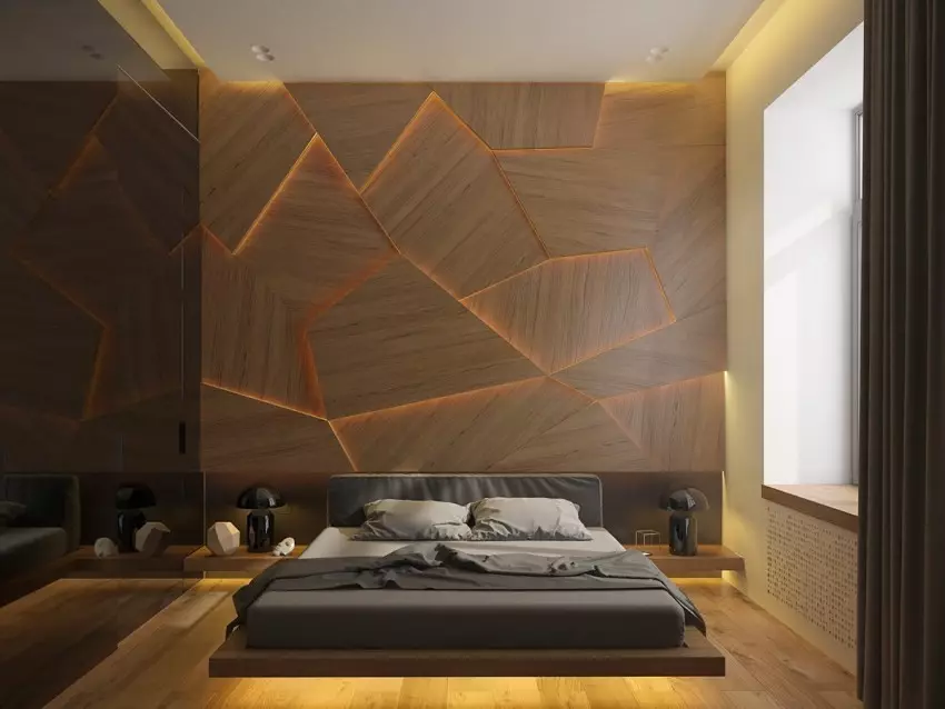 Elemen kayu dalam desain apartemen