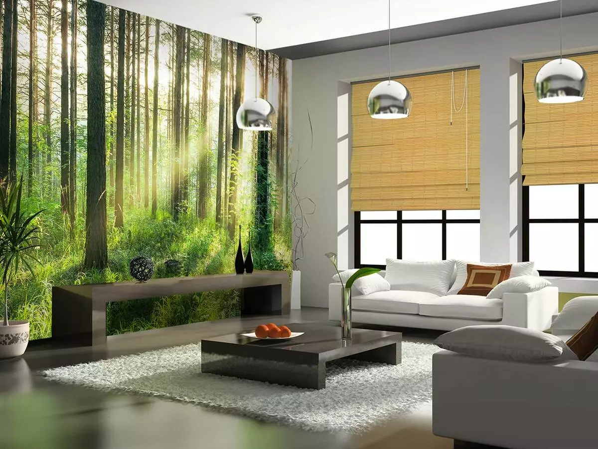 3D-Wallpapers in einem modernen Innenraum [+ Foto]