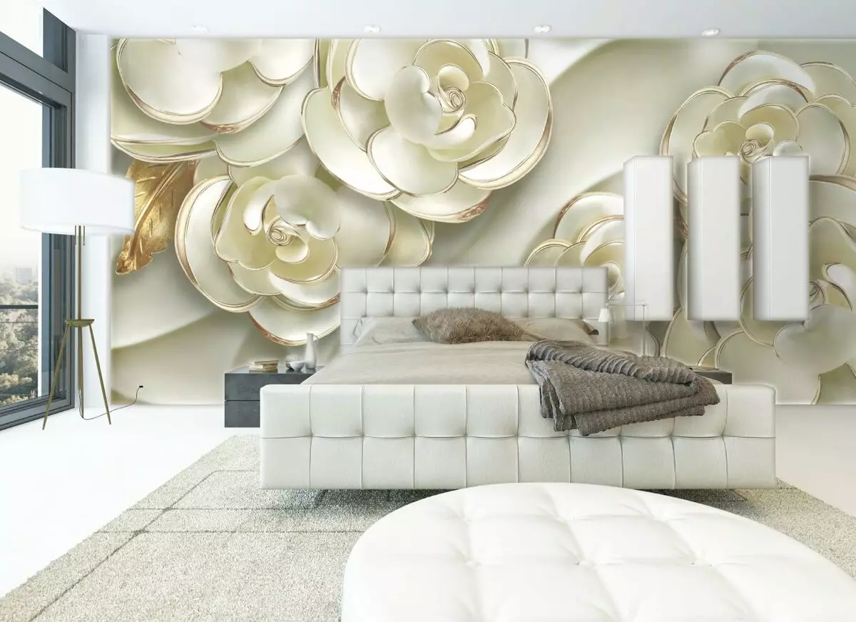Papéis de parede 3D em um interior moderno [+ foto]