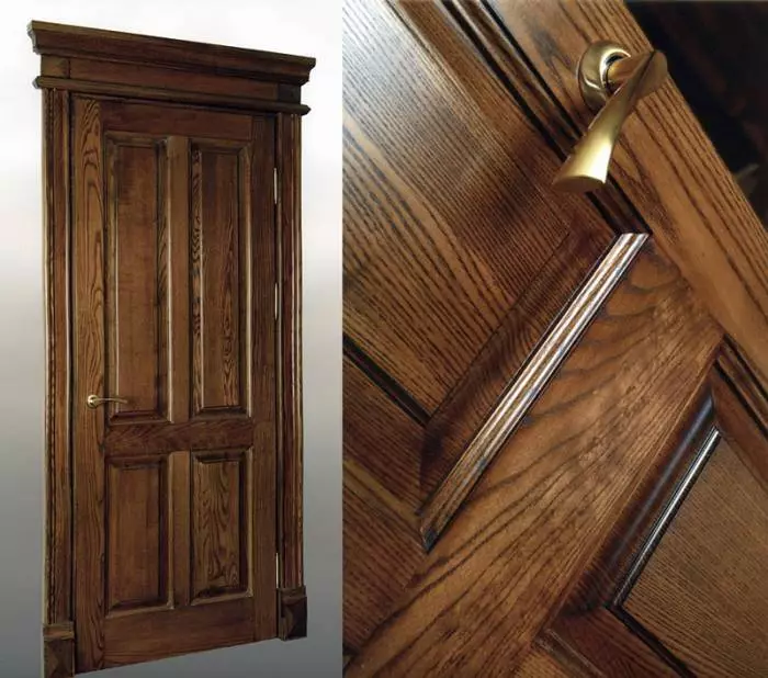 एक लकड़ी की सरणी का दरवाजा