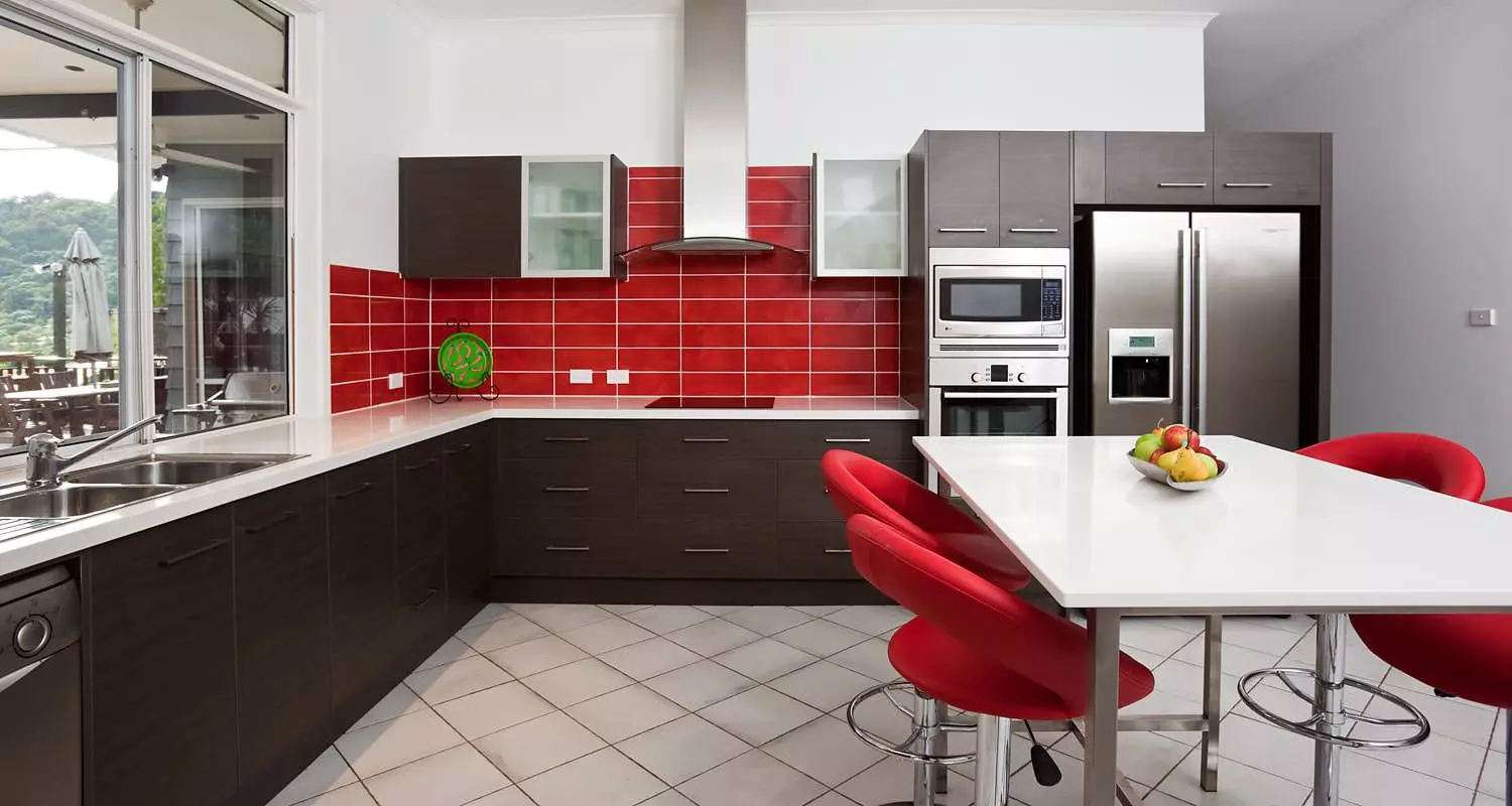 Kombinasi warna di interior dapur
