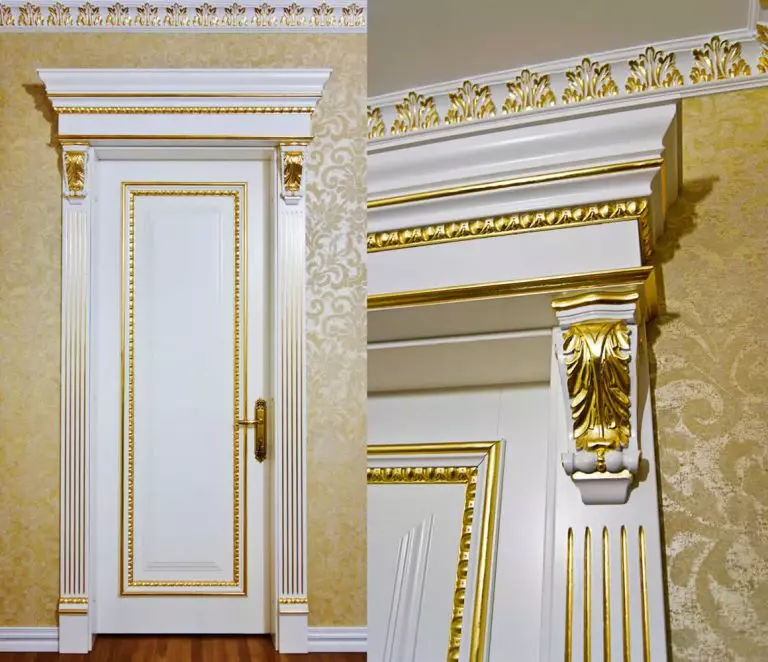 Bijela unutarnja vrata u klasičnom stilu
