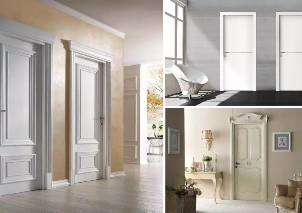 Biele dvere v klasickom a modernom interiéri
