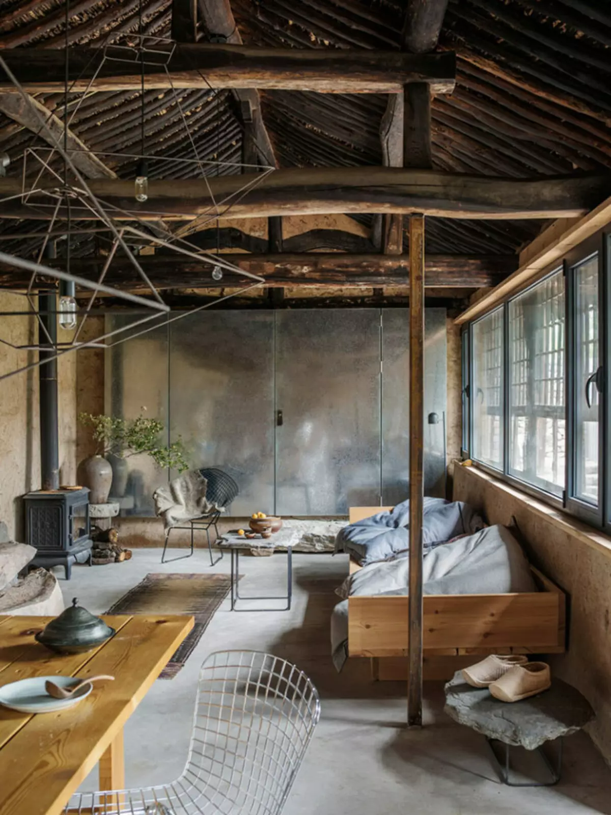 Eidel Villa an der Géigend vum Peking gouf an e gemittleche Loftraum transforméiert