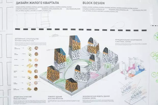 Studenten van de hogere school van economie werden ontwikkeld een bouwproject van de toekomst
