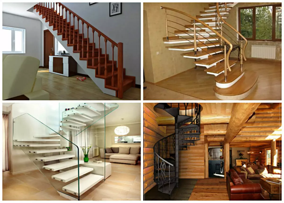 Olohuoneen ominaisuudet portaikko ja suunnittelu ideat +76 valokuva