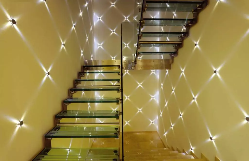Nokta Dekoratif Merdiven Arka Işık