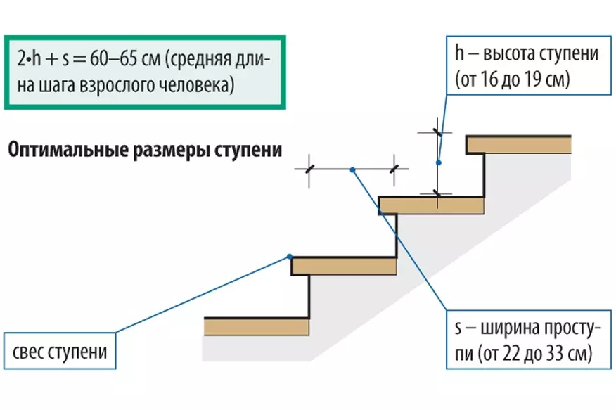 Dimenzije stepenica stepenica u podrumu