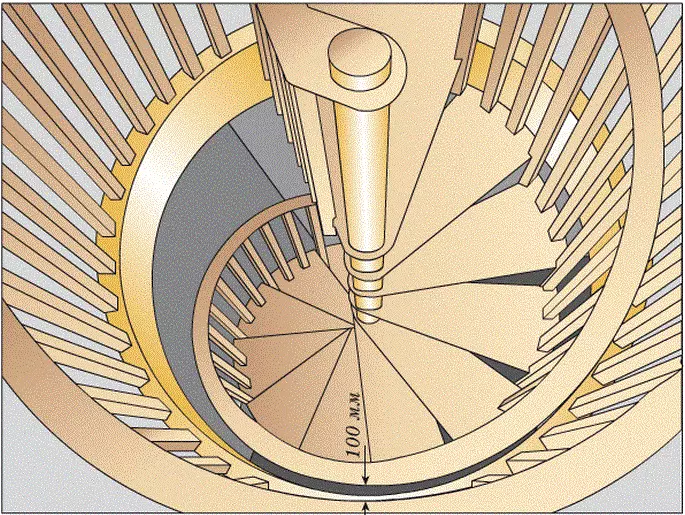 Calculation of the screw staircase and opening under it