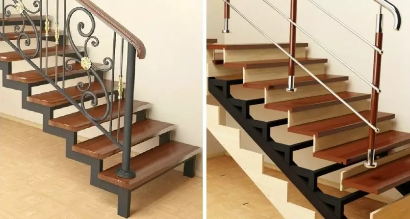 Hvordan skille trappen i huset: Valg av motstående materiale | +65 Foto