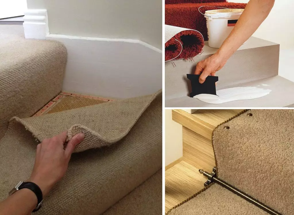 Metody montażu dywanu na schodach