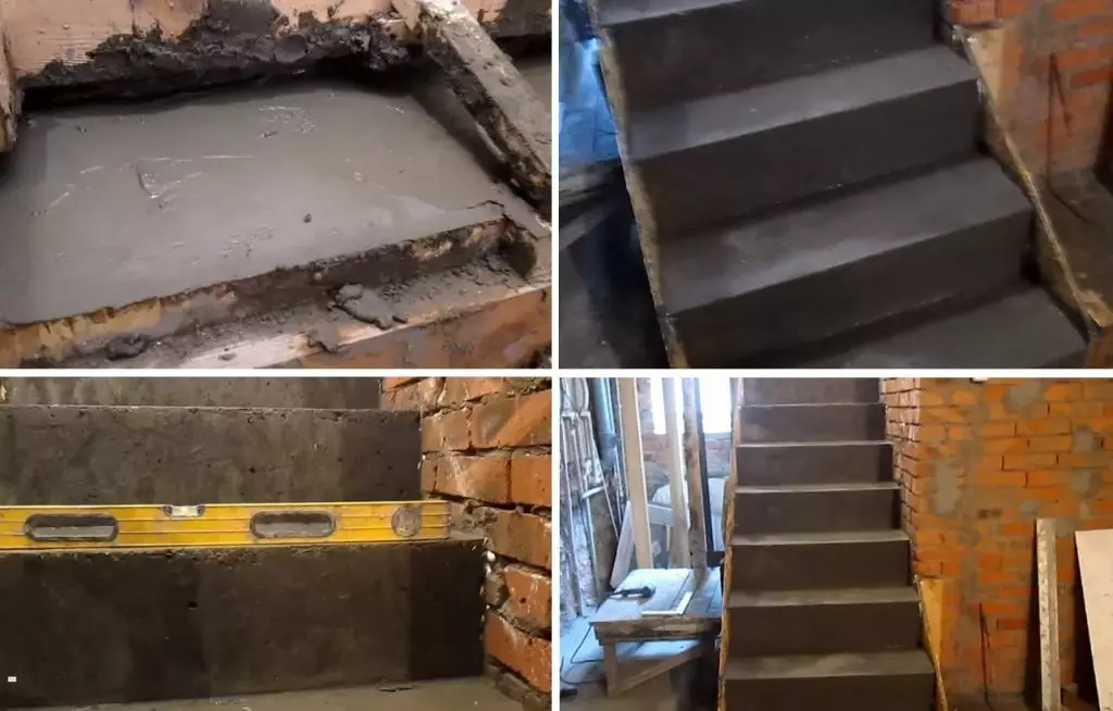 Making a concrete staircase with their own hands