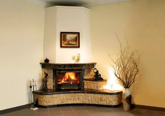 乾式壁からの装飾的な角の暖炉それを自分でやる