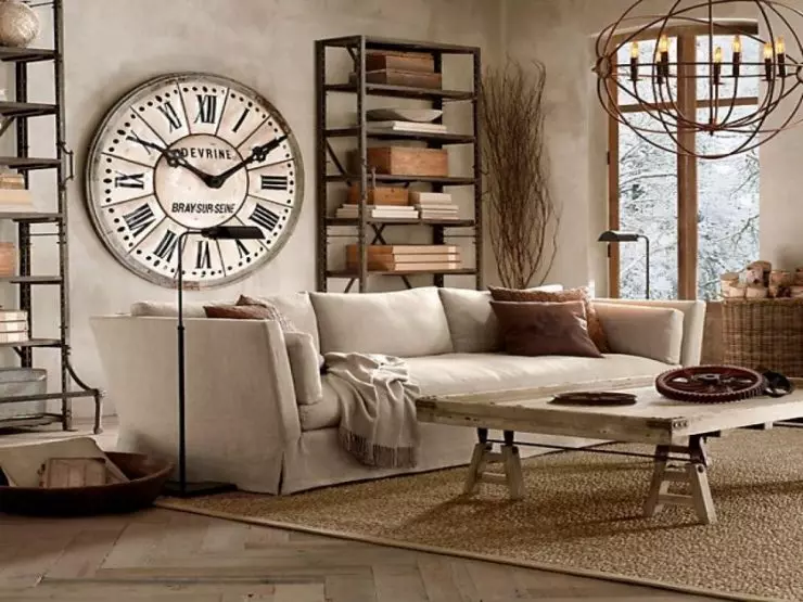 Wanduhr im Wohnzimmer - 80 Fotos von ursprünglichen Design-Ideen