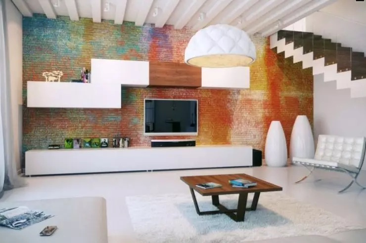 Brick Living Izba - 75 Foto nápady Ako krásne na pokladňu obývačky