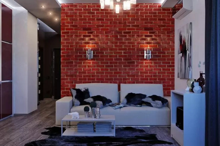 Brick Living Room - 75 Photo of Ideas How beautiful to checkout the living room