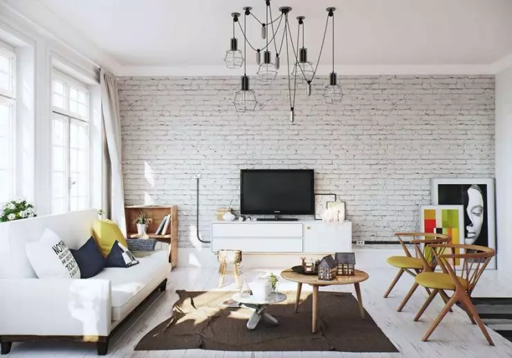 Brick Living Room - 75 Photo of Ideas How beautiful to checkout the living room