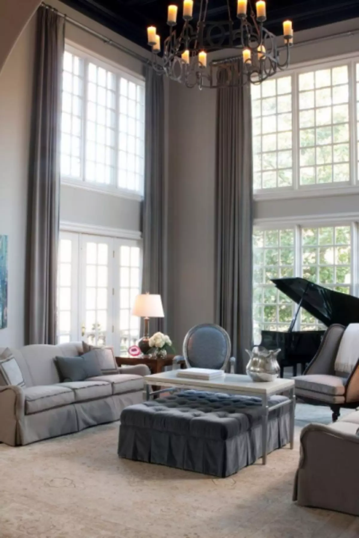 Sala de estar com duas janelas - 85 fotos de opções de design elegante