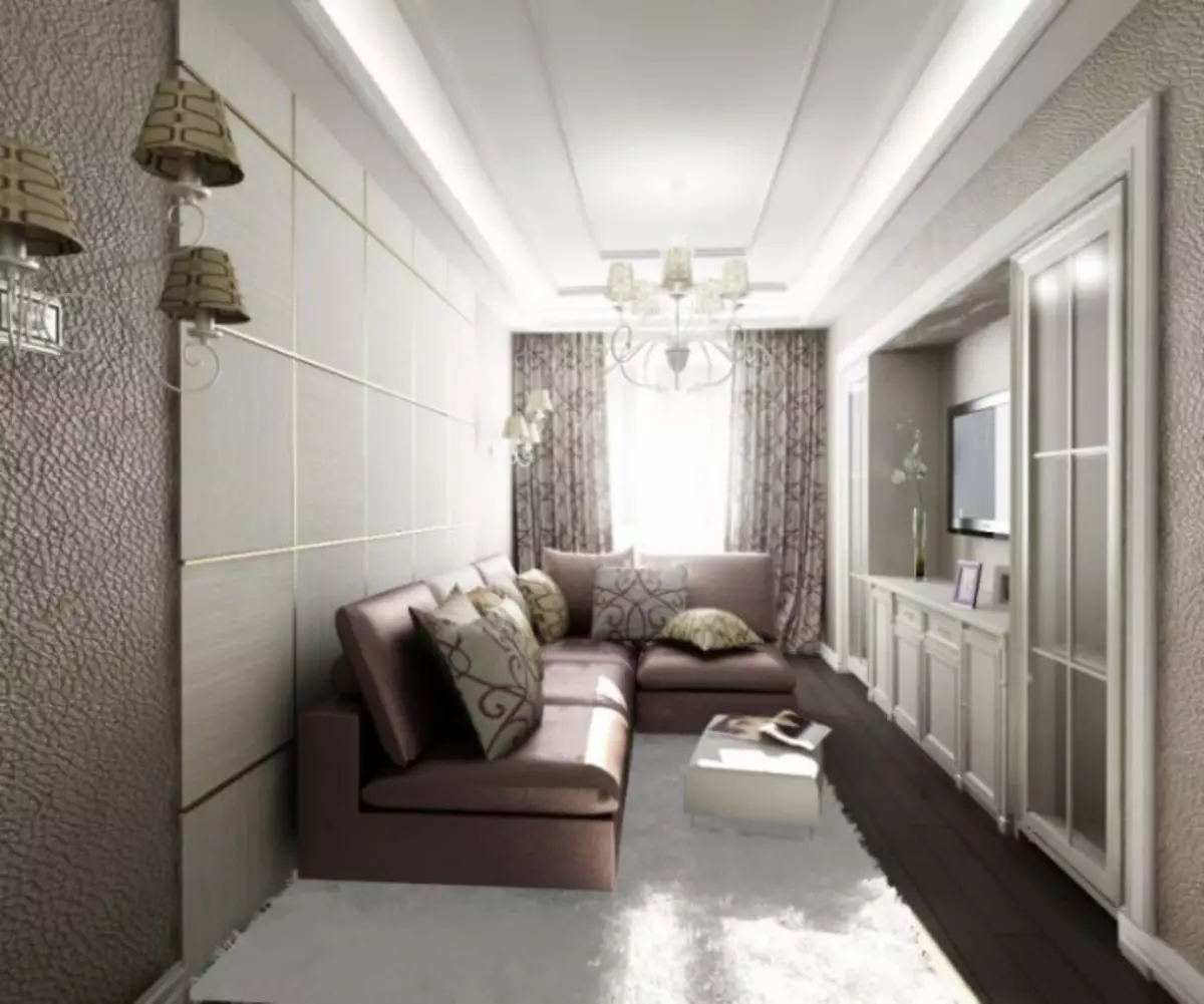 दो खिड़कियों के साथ रहने का कमरा - स्टाइलिश डिजाइन विकल्पों की 85 तस्वीरें