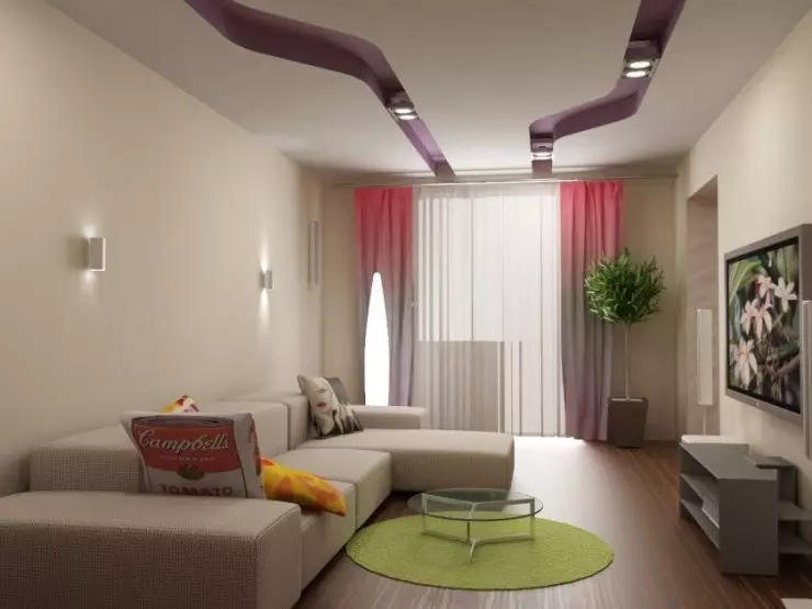 دو ونڈوز کے ساتھ رہنے کے کمرے - سجیلا ڈیزائن کے اختیارات کی 85 تصاویر