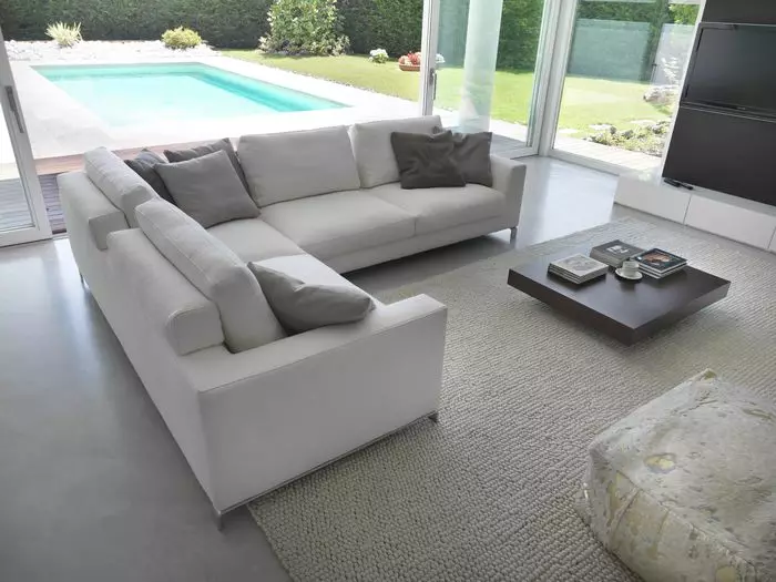 Modular sofa para sa living room na may natutulog na lugar