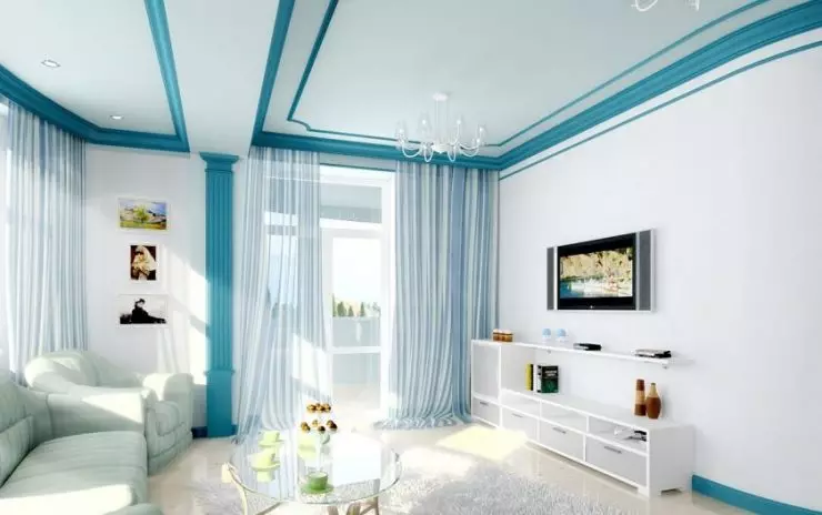 Blue living room - 110 photos of an unusual combination of blue shades in the living room