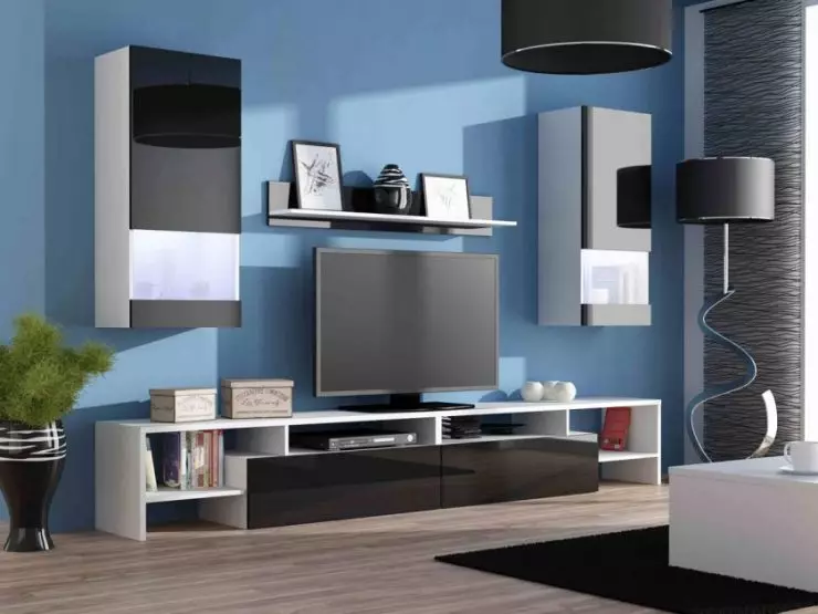 Blue Living Room - 110 zdjęć niezwykłej kombinacji niebieskich odcieni w salonie