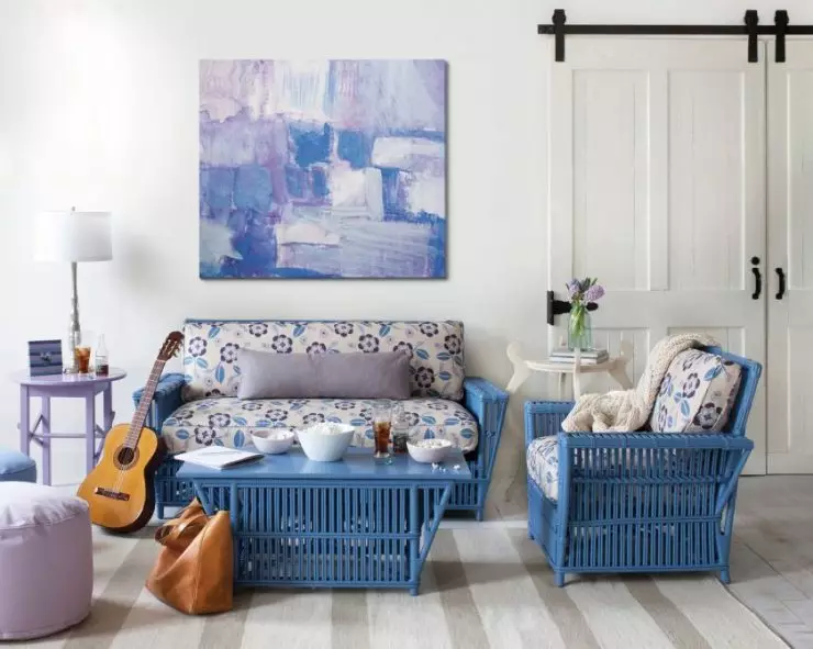 Saló Blau - 110 fotos d'una inusual combinació de tons blaus a la sala d'estar