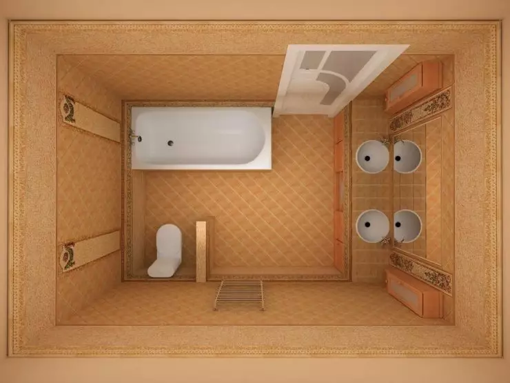 ရေချိုးခန်း 3 စတုရန်းမီတာ။ မီတာ။ - အကောင်းဆုံးဒီဇိုင်းဥပမာများ၏ဓာတ်ပုံ 80