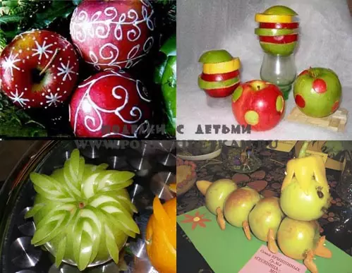 Håndverk fra grønnsaker og frukt til utstillingen for skolen med bilder og video