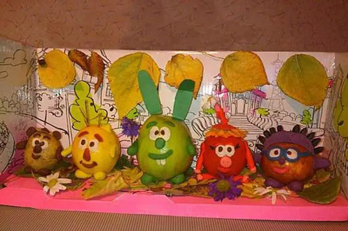 Crafts from vegetables for kindergarten with their own hands: Step by step instructions with video