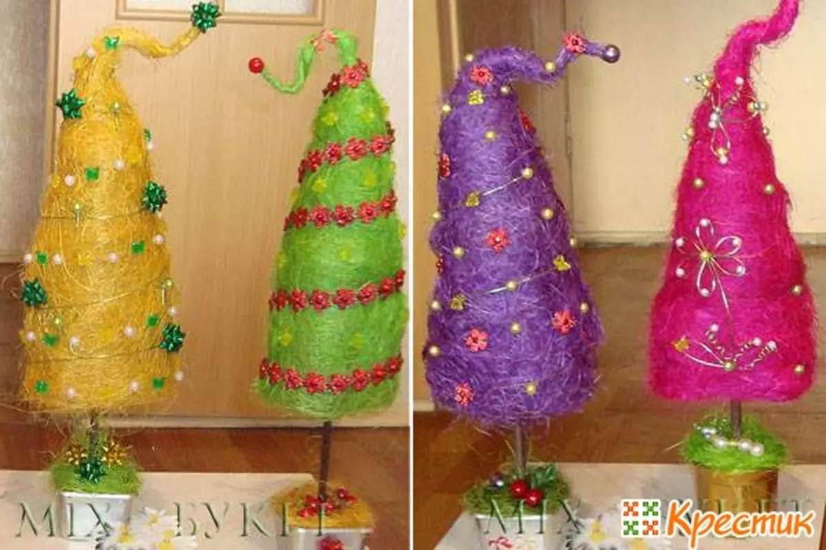 Како направити конус са картона за божићно дрвце са својим рукама: Схема са фотографијама и видео снимком