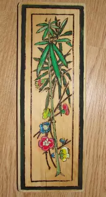 어린이를위한 나무에 굽기위한 그림 : 가벼운 패턴과 아름다운 꽃